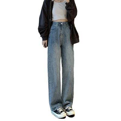 Pantalón Vaquero Vintage de Cintura Alta y Pierna Ancha Recta - Image 17