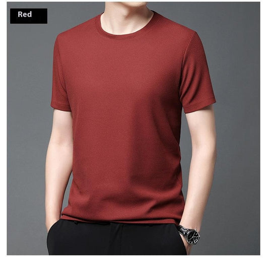 Playera Holgada de Cuello Redondo con Textura Waffle para Hombre - Image 26