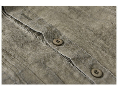 Camisa de Lino Casual con Textura Arrugada - Image 15