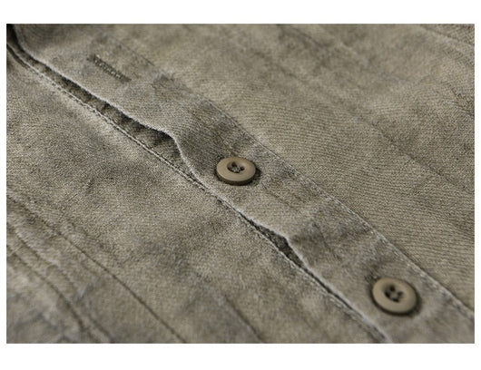 Camisa de Lino Casual con Textura Arrugada - Image 15