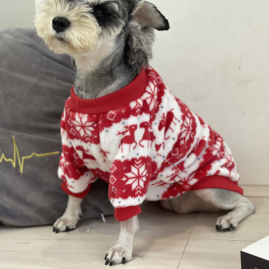 Suéter Navideño Acolchado para Perros - Abrigo Cálido de Invierno