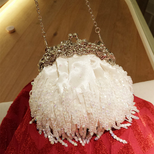 Bolsa de Novia Bordada a Mano con Cuentas - Image 2