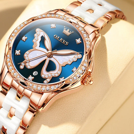 Reloj de Cuarzo para Mujer con Banda Cerámica Luminosa e Impermeable - Image 5