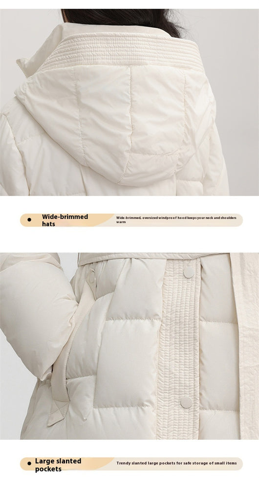 Abrigo Largo Ajustado con Capucha para Mujer - Diseño Invernal Elegante - Image 15