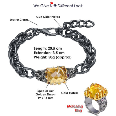 Pulsera Cubana Gruesa Yellowstone Trenzada - Image 3
