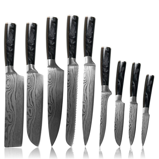 Cuchillo Desollador de Acero Inoxidable con Mango de Resina Negra - Image 2