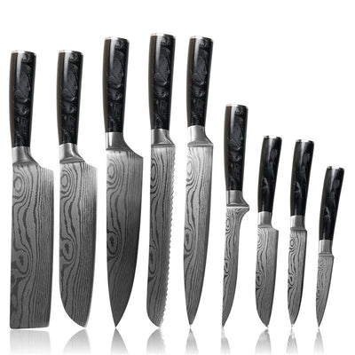 Cuchillo Desollador de Acero Inoxidable con Mango de Resina Negra - Image 2