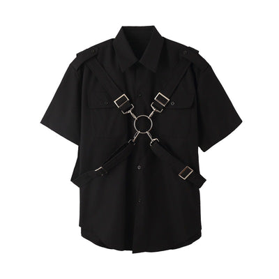 Camisa Clásica de Manga Corta Negra - Image 10