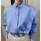 Blusa Holgada de Hombros Anchos para Mujer