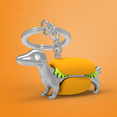 Llavero Perro Salchicha en Aleación - Accesorio Divertido y Funcional