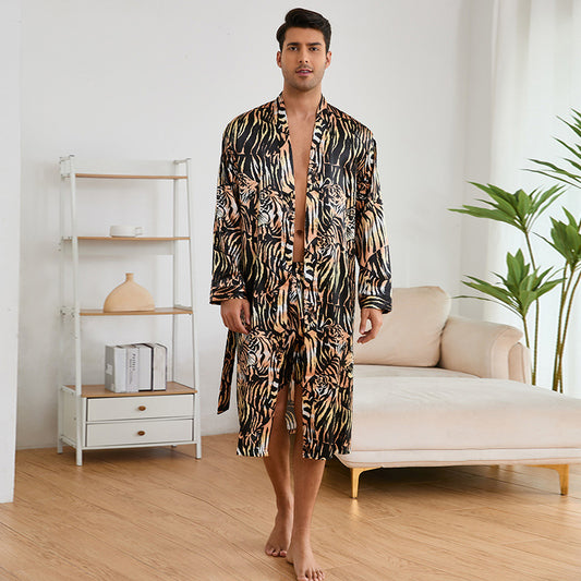 Pijama Bata de Seda Helada para Hombre - Conjunto Homewear Premium - Image 2