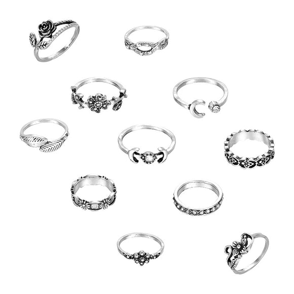 Anillos Retro Flores Moda Europea y Americana