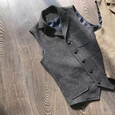 Chaleco de Caza Retro Khaki con Múltiples Bolsillos para Hombre - Image 15