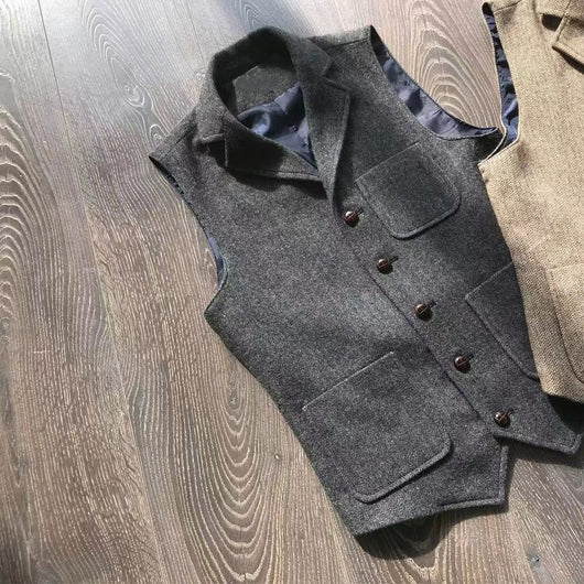 Chaleco de Caza Retro Khaki con Múltiples Bolsillos para Hombre - Image 15