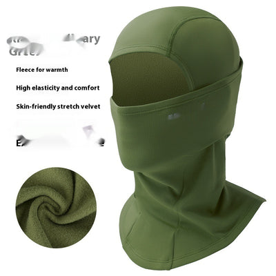 Light pink balaclava made from spandex/Lycra, designed for warmth and wind protection during winter outdoor activities. - Image 11