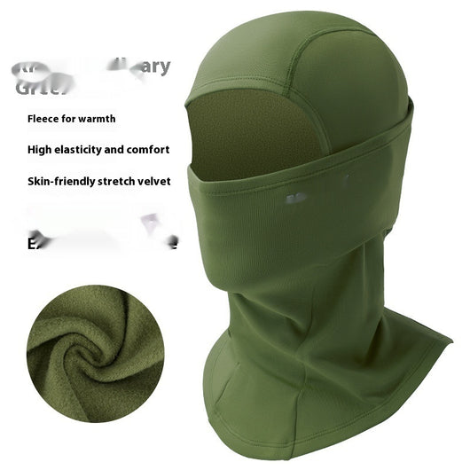 Light pink balaclava made from spandex/Lycra, designed for warmth and wind protection during winter outdoor activities. - Image 11