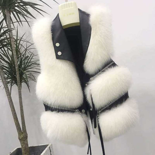 Chaleco de Cuero para Mujer Estilo Coreano Invierno - Image 4