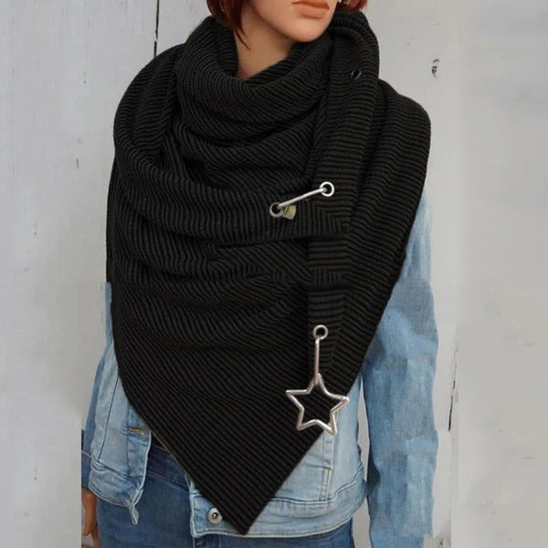 Chal Grueso Cálido de Moda Simple para Mujer
