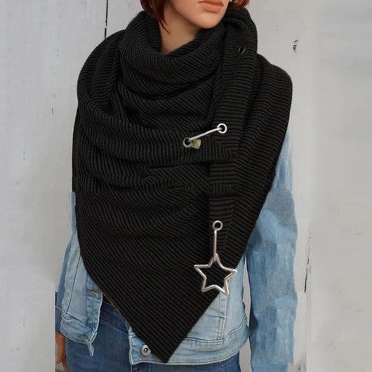 Chal Grueso Cálido de Moda Simple para Mujer