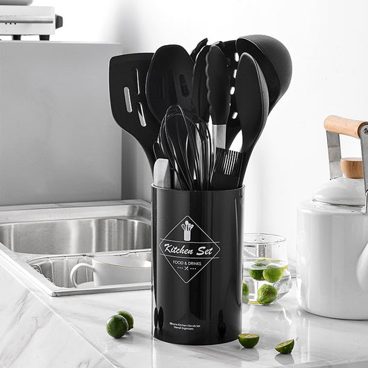 Set de 14 Utensilios de Silicona con Mango de Acero Inoxidable - Image 10