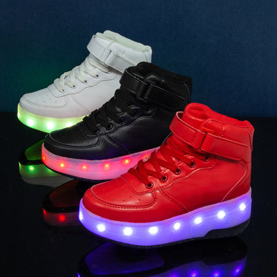 Zapatillas Deportivas Altas con Luces LED y Carga Inalámbrica - Image 8