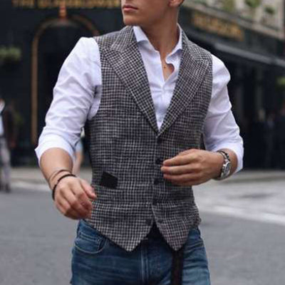 Chaleco Cuadros Slim Fit para Hombre - Estilo Casual Moderno - Image 9