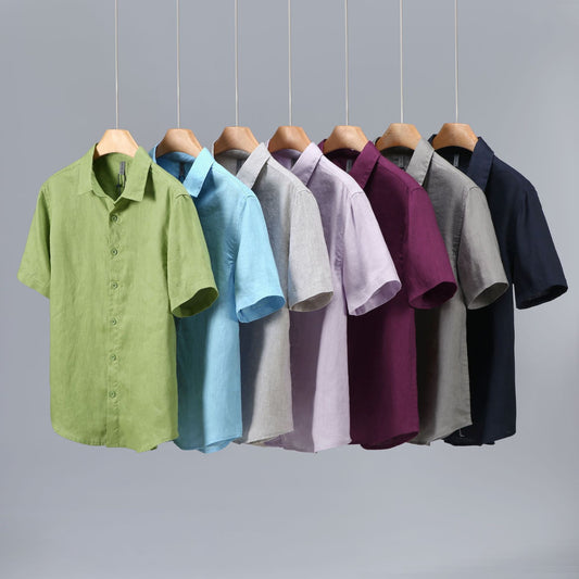 Camisa Casual de Manga Corta para Hombre