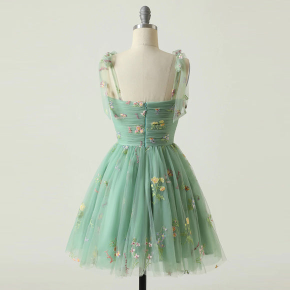 Vestido Halter Floral Verde para Mujer