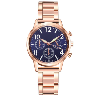 Reloj de Pulsera Luminoso Multifuncional para Mujer con Banda de Acero - Image 4