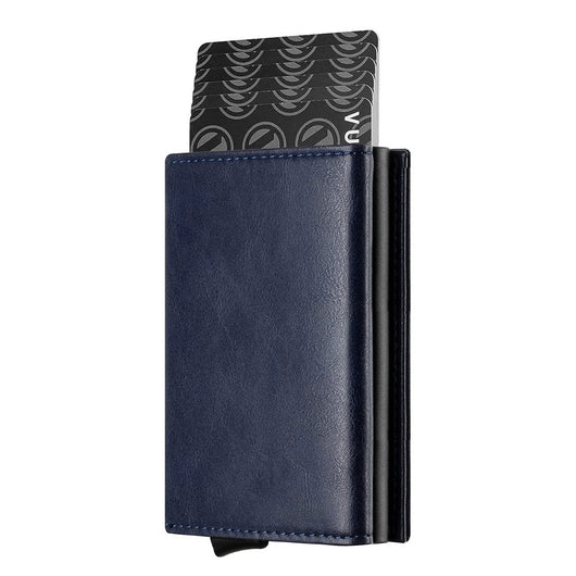 Billetera Metálica Automática de Cuero y Aluminio con Capacidad Ampliada - Image 15