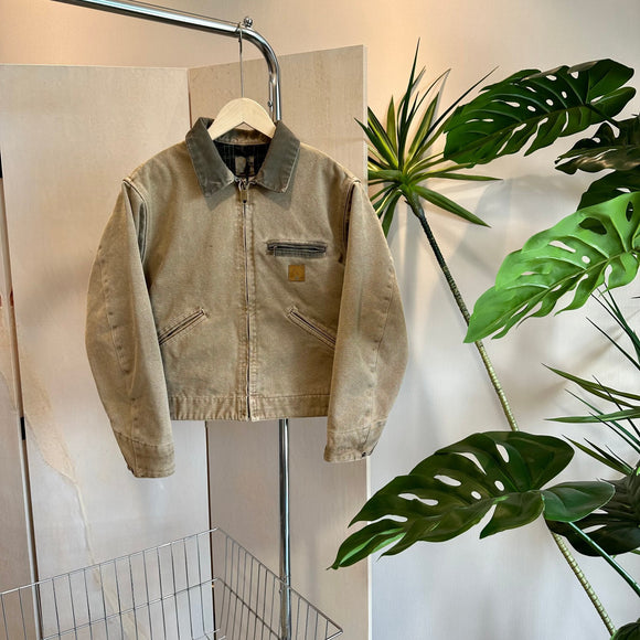 Chaqueta de Cuero con Cierre Tooling Corta y Ancha para Hombre