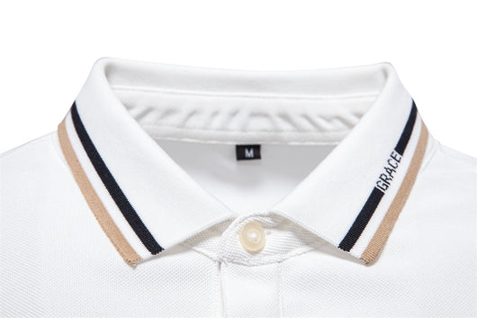 Polo Ejecutivo a Rayas con Cuello Clásico para Hombre - Image 17