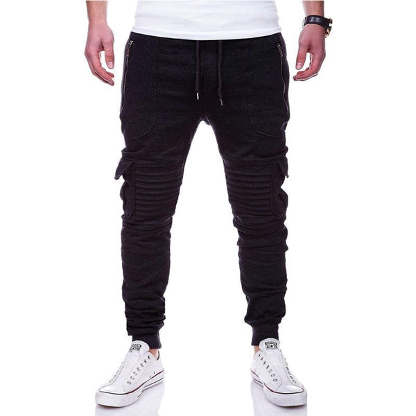 Pantalones Deportivos Hombre Rayas Plisados Casual - Image 3