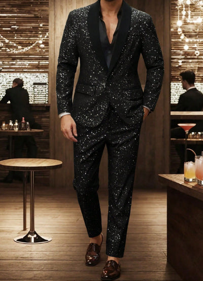 Conjunto de Traje Brillante para Hombre - Saco y Pantalón - Image 10