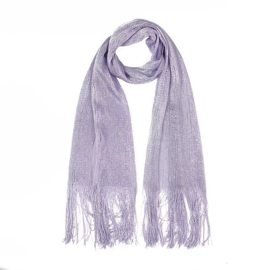 Pañuelo Rayón Dorado y Plateado - Chal Hueco Elegante Poliéster - Image 14
