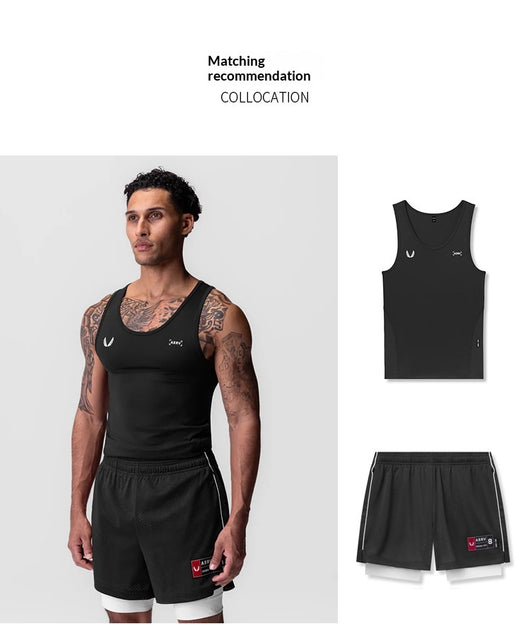 Camiseta Deportiva Sin Mangas Hombre Estilo Americano - Tela Fresca, Secado Rápido y Alta Elasticidad - Image 31