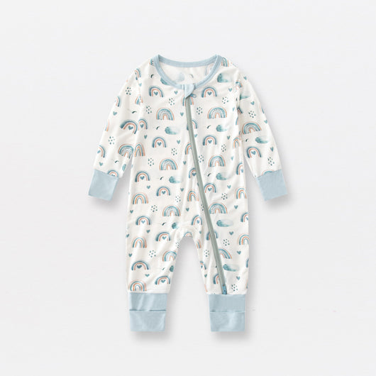 Pijama Enterizo para Bebé de Fibra de Bambú con Doble Cierre - Manga Larga Primavera Otoño - Image 5