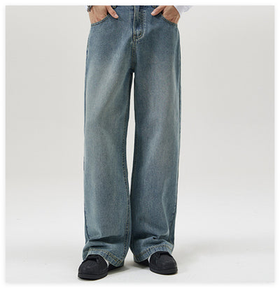 Pantalones Vaqueros Holgados Lavados Estilo Americano para Hombre - Image 13