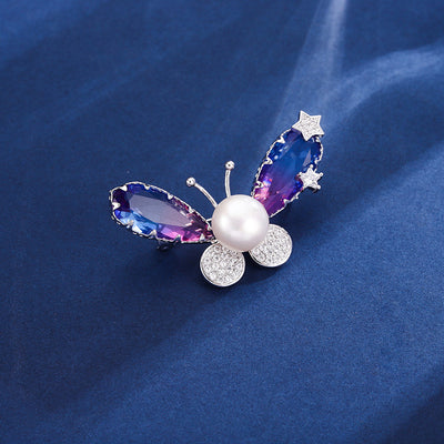 Broche Morado con Flecos Estampado para Mujer - Image 17