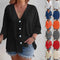 Cardigan de Botones Liso de Manga Larga para Mujer