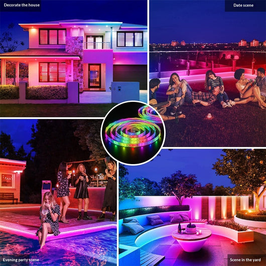 Luces Solares Decorativas para Patio - Tiras LED Impermeables - Image 3