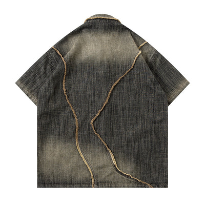 Camisa Denim Degradada Efecto Vintage para Hombre - Image 7