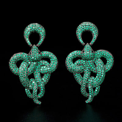 Aretes de Serpiente Estilo Gótico Grandes - Image 3