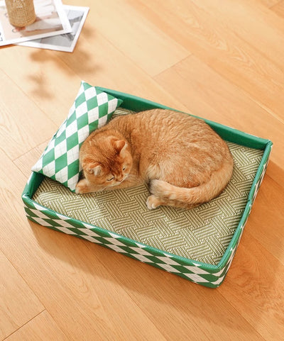 Cama Descanso Gato Tejido Ratán Cuatro Estaciones - Nido Lavable para Mascotas - Image 8
