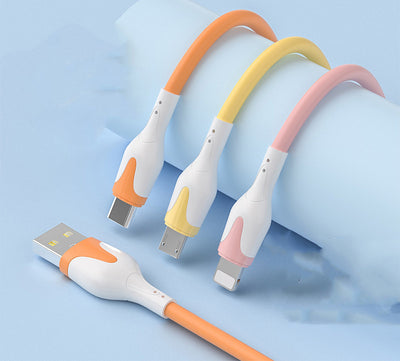 Cable de Carga Rápida Silicona Líquida USB Micro Type-C 3A - Image 5
