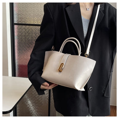Bolso Bucket de Cuero Encerado Elegante y Portátil - Image 32