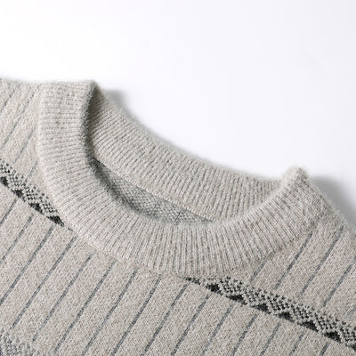 Suéter Grueso de Cuello Redondo para Hombre con Forro Polar y Textura de Visón Sintético - Image 23