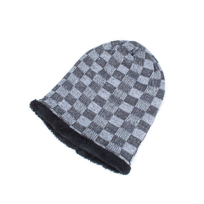 Gorro de Lana Tejida con Terciopelo - Contraste de Colores - Image 6