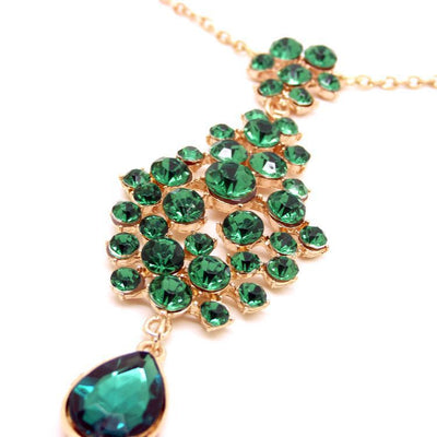 Cadena Frontal Étnica de Esmeralda - Estilo Boho Chic - Image 3