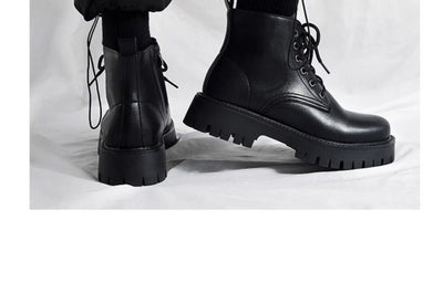 Botas Negras de Cuero para Hombre con Cierre Lateral y Plataforma Elevada - Image 13